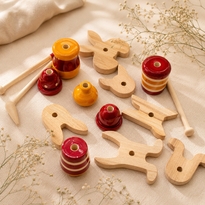 Ulte Pulte | Wooden Animal Blocks | Set of 15