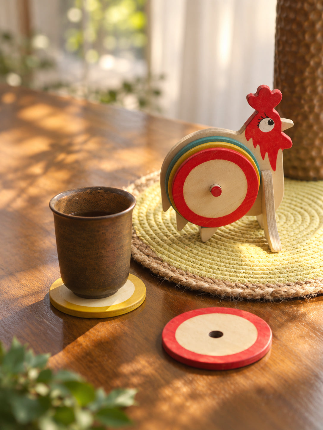 Kook Doo Koo | Rooster | Playful Coaster set of 6