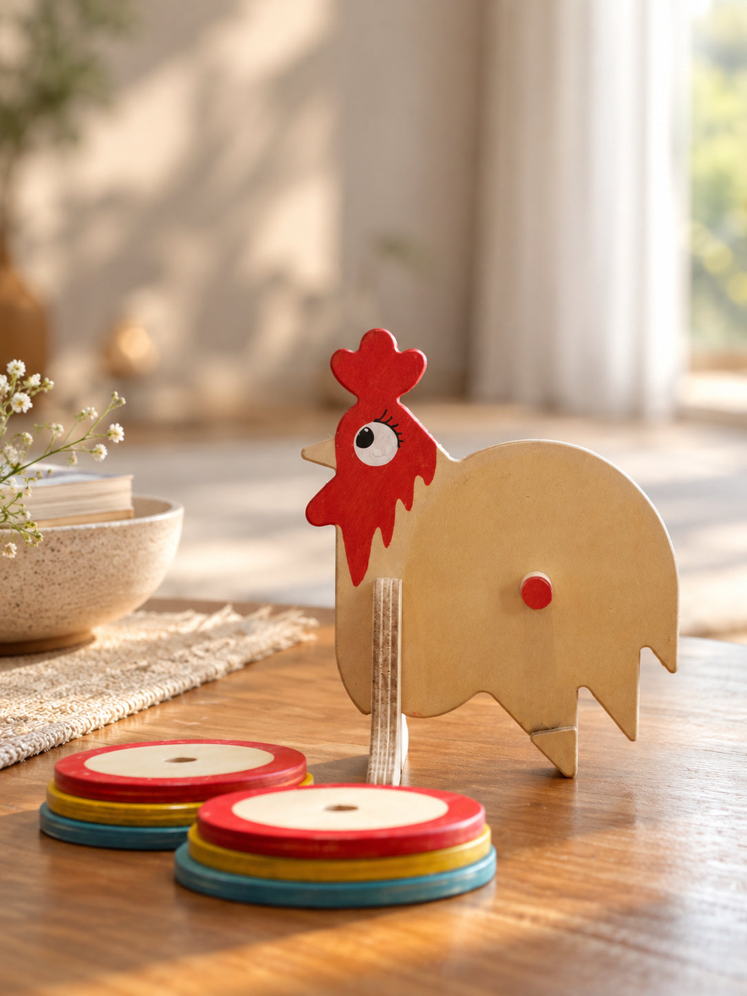 Kook Doo Koo | Rooster | Playful Coaster set of 6