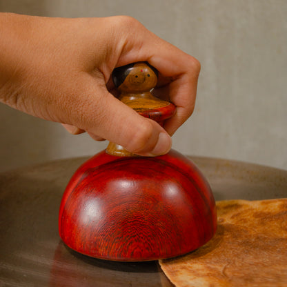Gujarati culture inspired Wooden kitchen utensil- roaster, masher