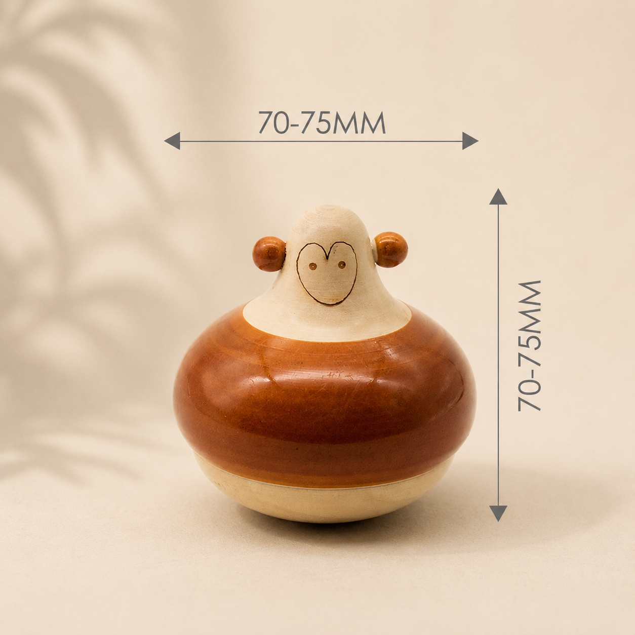 Wooden monkey rattle with measurement handcrafted in Channapatna